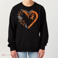 Heart Orange Ribbon Multiple Sclerosis Awareness Women's Sweatshirt thumb 0