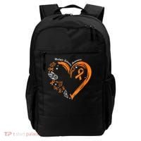 Heart Orange Ribbon Multiple Sclerosis Awareness Backpack thumb 0