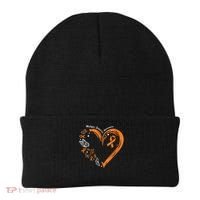 Heart Orange Ribbon Multiple Sclerosis Awareness Beanie thumb 0