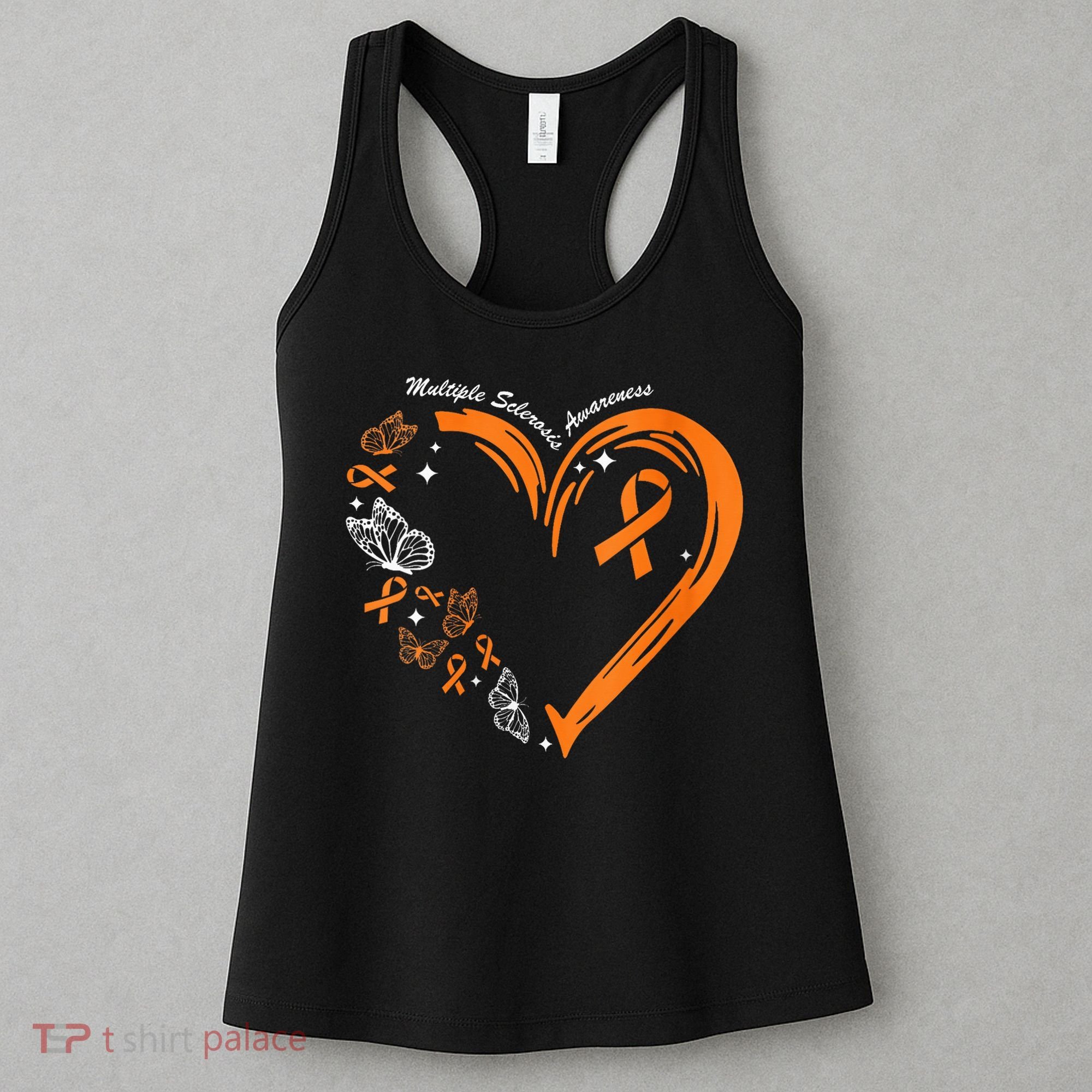 Heart Orange Ribbon Multiple Sclerosis Awareness Women's Tank Top