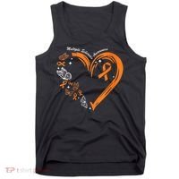 Heart Orange Ribbon Multiple Sclerosis Awareness Tank Top thumb 0