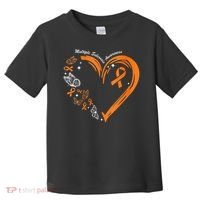 Heart Orange Ribbon Multiple Sclerosis Awareness Toddler T-Shirt thumb 0