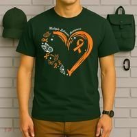 Heart Orange Ribbon Multiple Sclerosis Awareness T-Shirt thumb 6