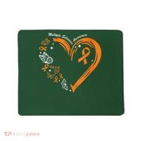 Heart Orange Ribbon Multiple Sclerosis Awareness Mousepad thumb 0