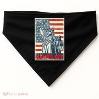 Hands Off Resist Resistance Save Democracy  Social Security USA-Made Doggie Bandana thumb 0