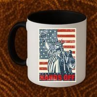 Hands Off Resist Resistance Save Democracy  Social Security Coffee Mug thumb 2