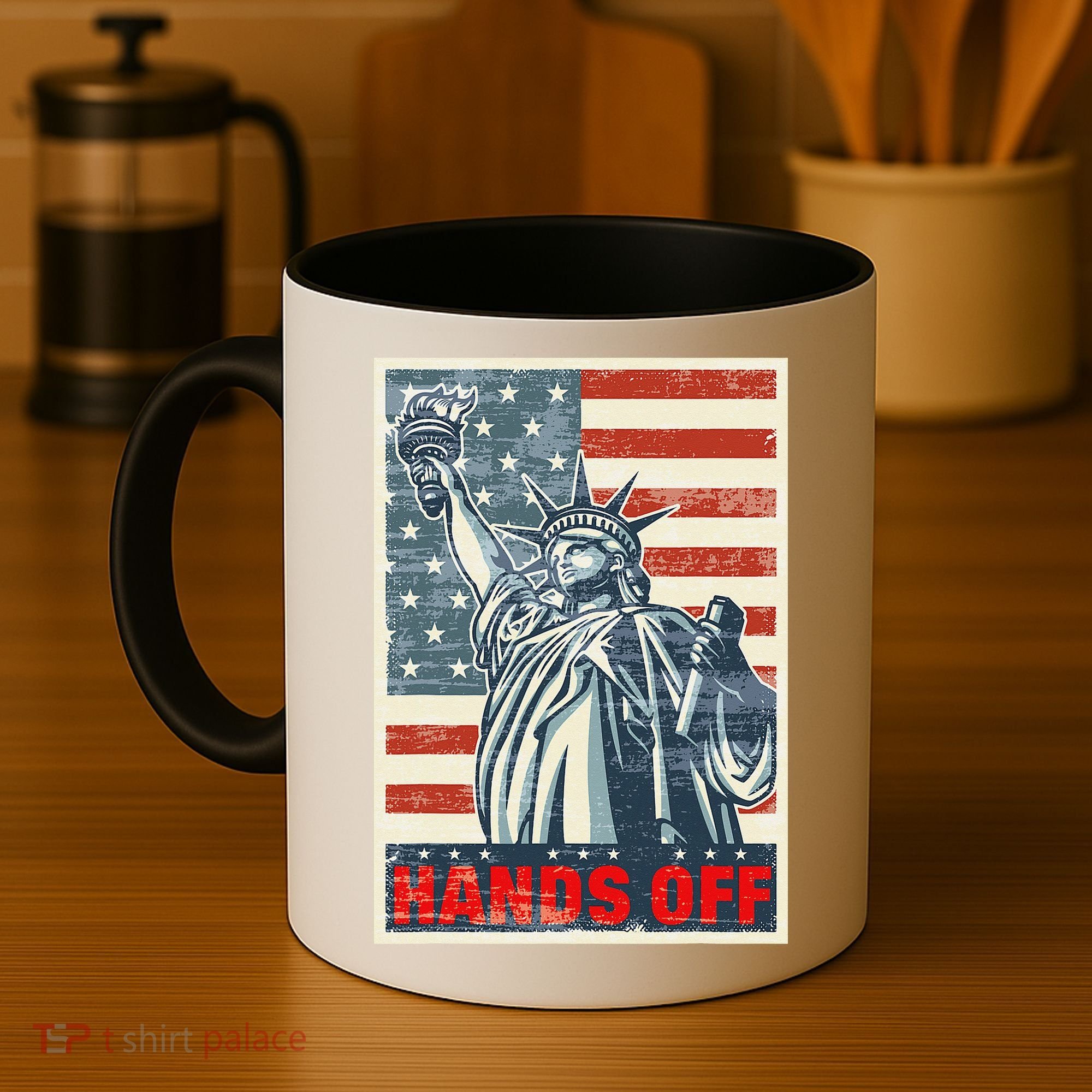 Hands Off Resist Resistance Save Democracy  Social Security Coffee Mug
