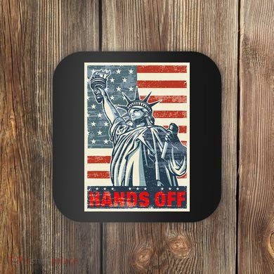 Hands Off Resist Resistance Save Democracy  Social Security Coaster