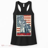 Hands Off Resist Resistance Save Democracy  Social Security Women's Tank Top thumb 0
