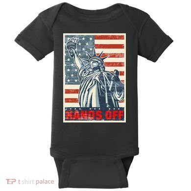 Hands Off Resist Resistance Save Democracy  Social Security Baby Bodysuit