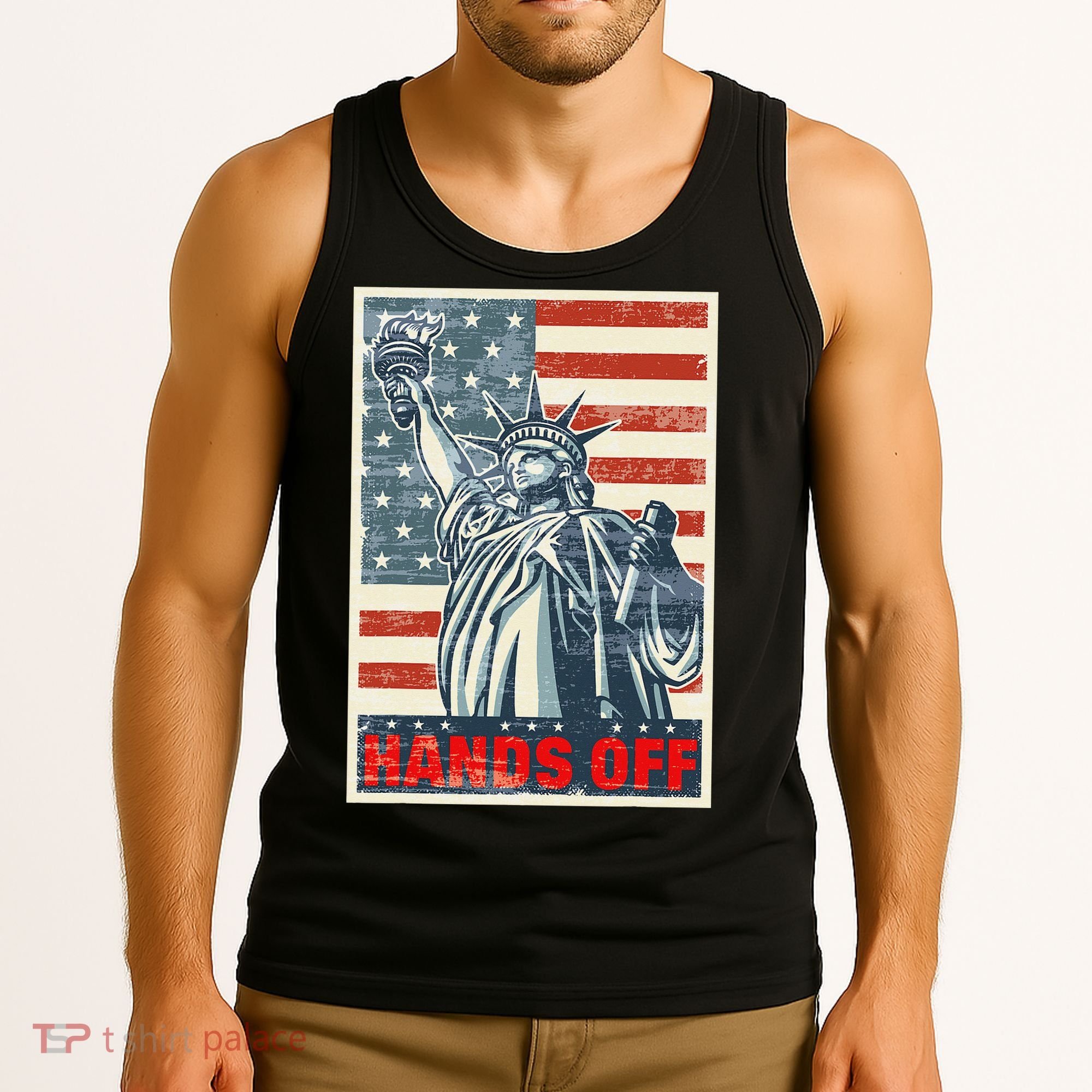 Hands Off Resist Resistance Save Democracy  Social Security Tank Top