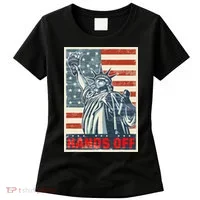 Hands Off Resist Resistance Save Democracy  Social Security Women's T-Shirt thumb 0
