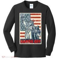 Hands Off Resist Resistance Save Democracy  Social Security Kids Long Sleeve Shirt thumb 0