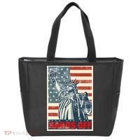 Hands Off Resist Resistance Save Democracy  Social Security Tote Bag thumb 0