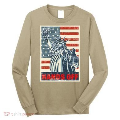 Hands Off Resist Resistance Save Democracy  Social Security Long Sleeve Shirt