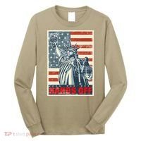Hands Off Resist Resistance Save Democracy  Social Security Long Sleeve Shirt thumb 0