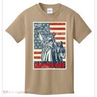 Hands Off Resist Resistance Save Democracy  Social Security Kids T-Shirt thumb 0