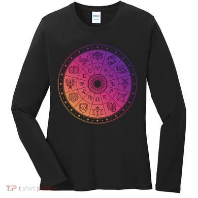 Horiscope Zodiac Wheel Women's Long Sleeve Shirt
