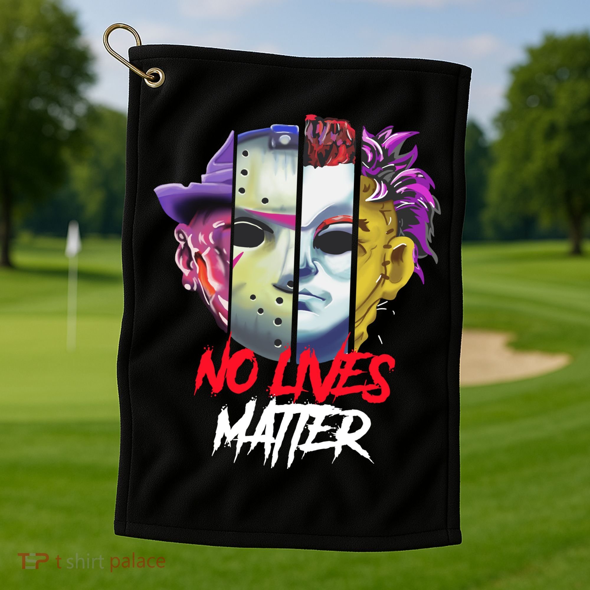 Horror Villains No Lives Matter Golf Towel