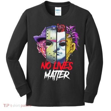 Horror Villains No Lives Matter Kids Long Sleeve Shirt