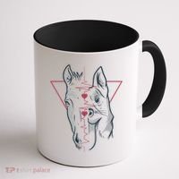 Horse And Dog Heartbeat Coffee Mug thumb 1