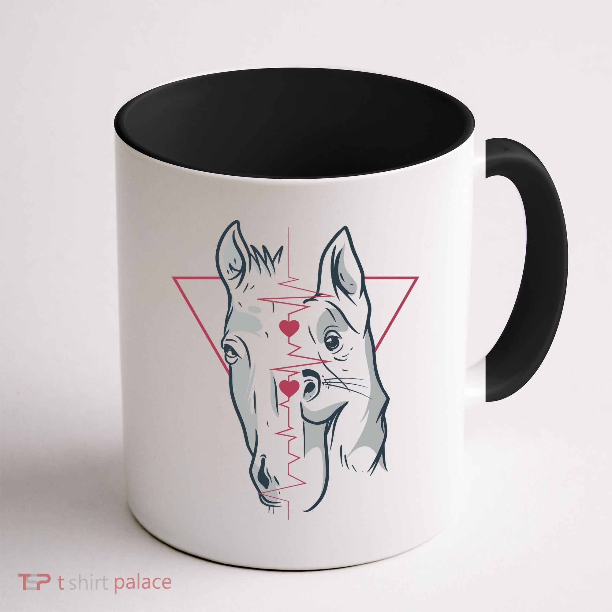Horse And Dog Heartbeat Coffee Mug