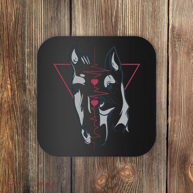 Horse And Dog Heartbeat Coaster