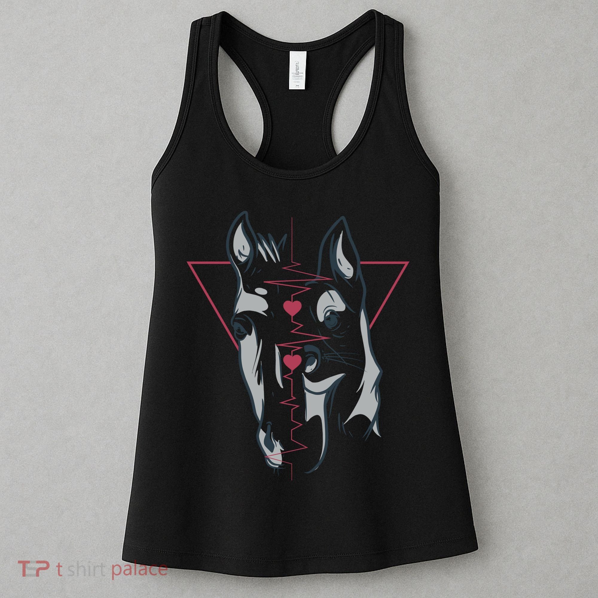 Horse And Dog Heartbeat Women's Tank Top