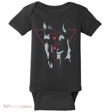 Horse And Dog Heartbeat Baby Bodysuit