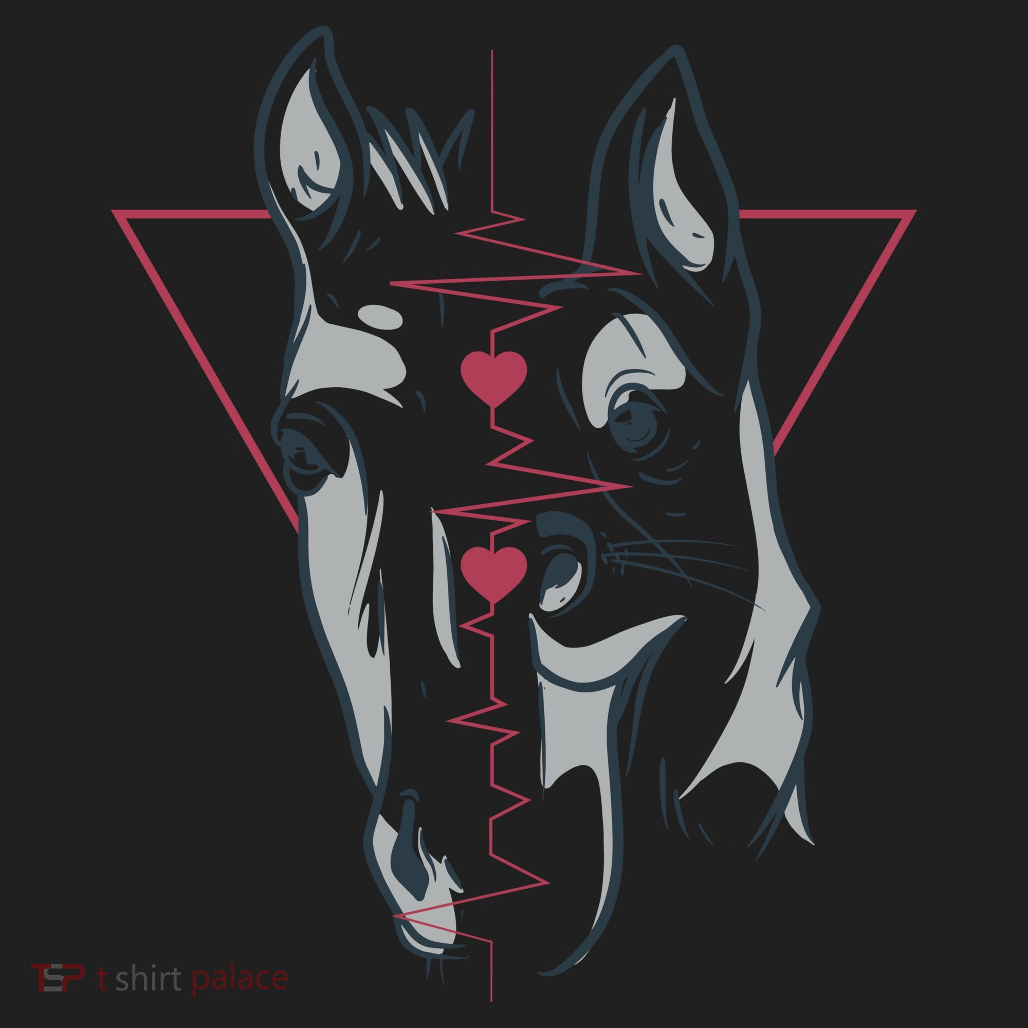 Horse And Dog Heartbeat Hat