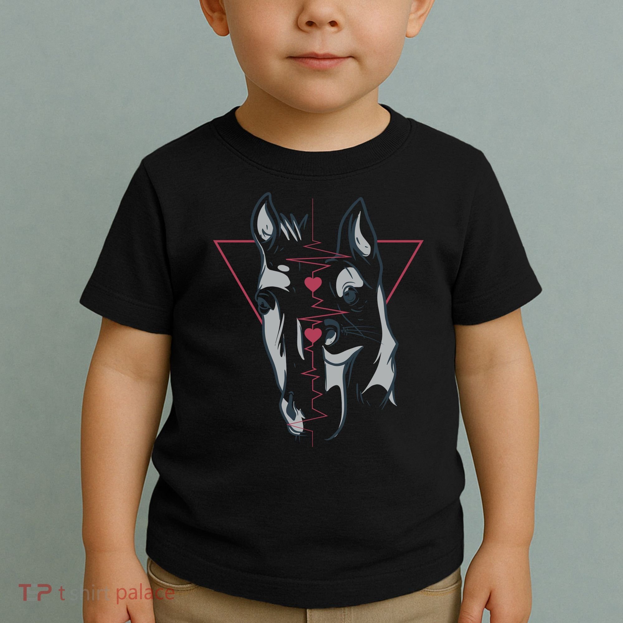 Horse And Dog Heartbeat Toddler T-Shirt