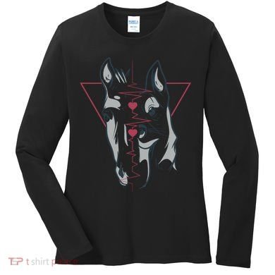 Horse And Dog Heartbeat Women's Long Sleeve Shirt