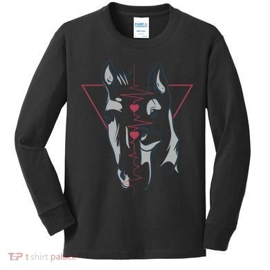 Horse And Dog Heartbeat Kids Long Sleeve Shirt