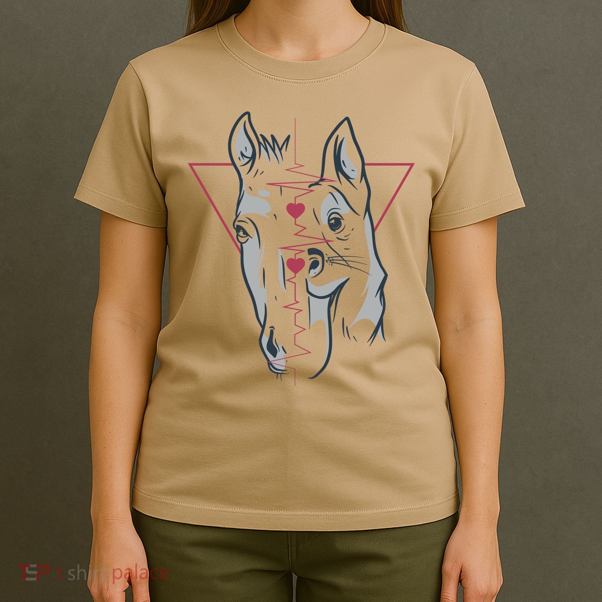 Horse And Dog Heartbeat T-Shirt