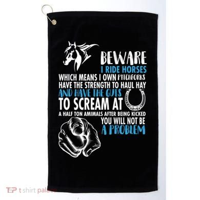 Horse Back Rider Golf Towel
