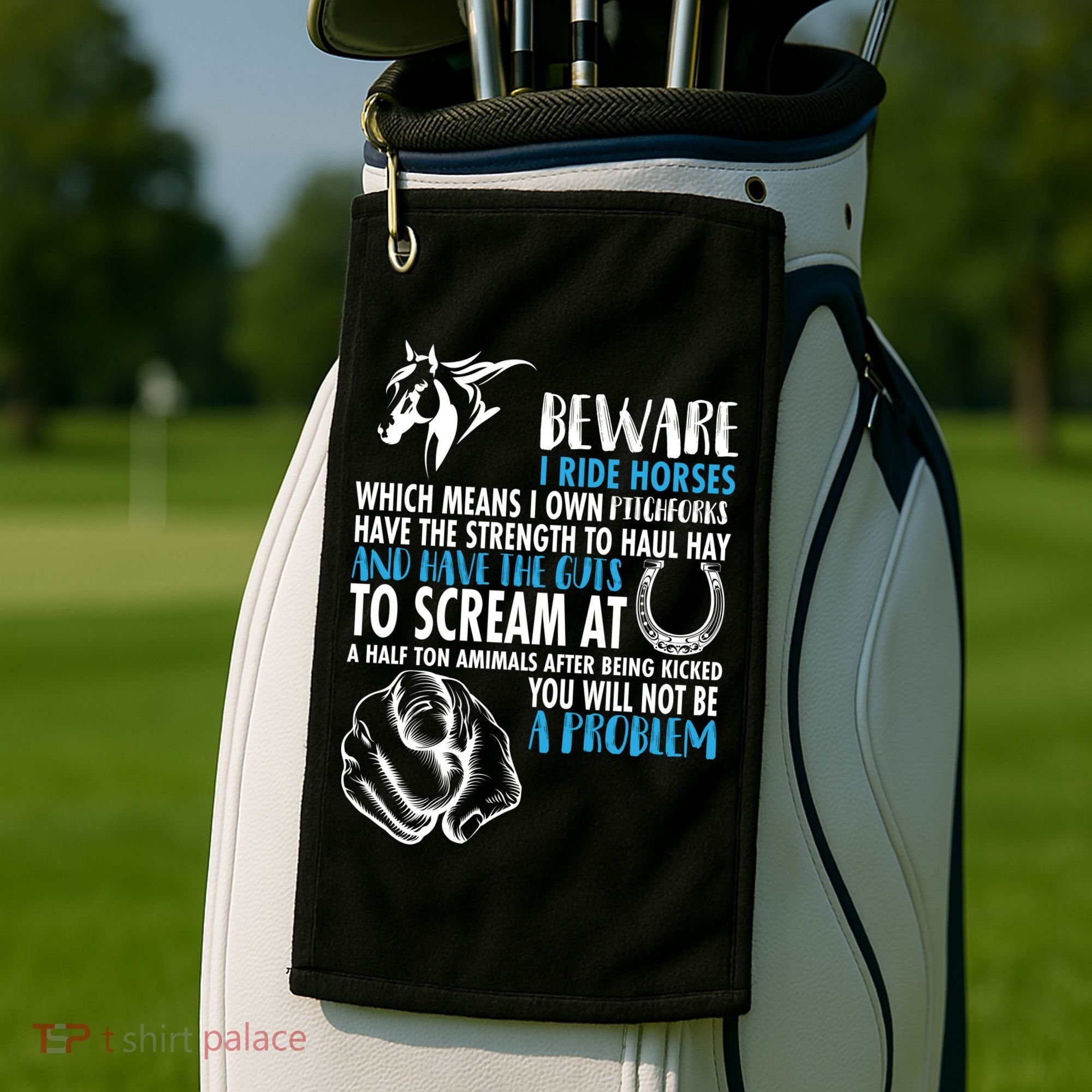 Horse Back Rider Golf Towel