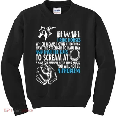Horse Back Rider Kids Sweatshirt