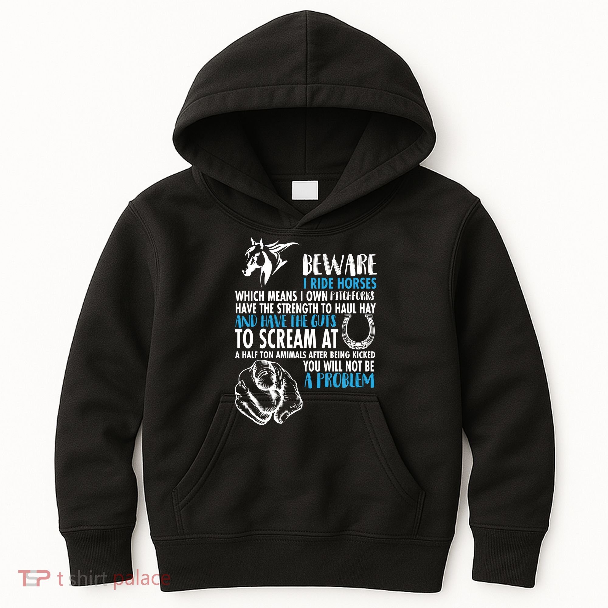 Horse Back Rider Kids Hoodie