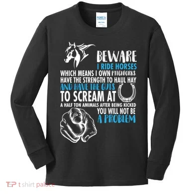 Horse Back Rider Kids Long Sleeve Shirt