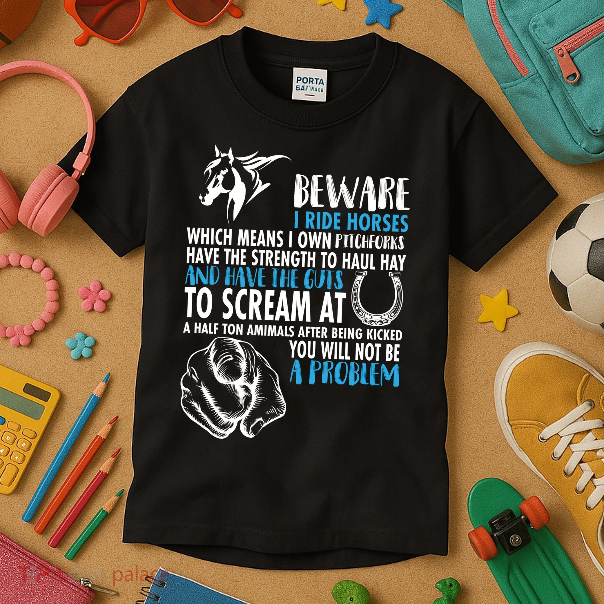 Horse Back Rider Kids T-Shirt