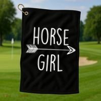 Horse Girl Golf Towel thumb 1