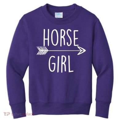 Horse Girl Kids Sweatshirt