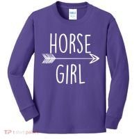 Horse Girl Kids Long Sleeve Shirt thumb 0