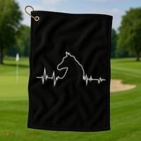 Horse Heart Beat Golf Towel thumb 1