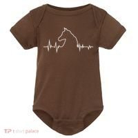 Horse Heart Beat Baby Bodysuit thumb 0