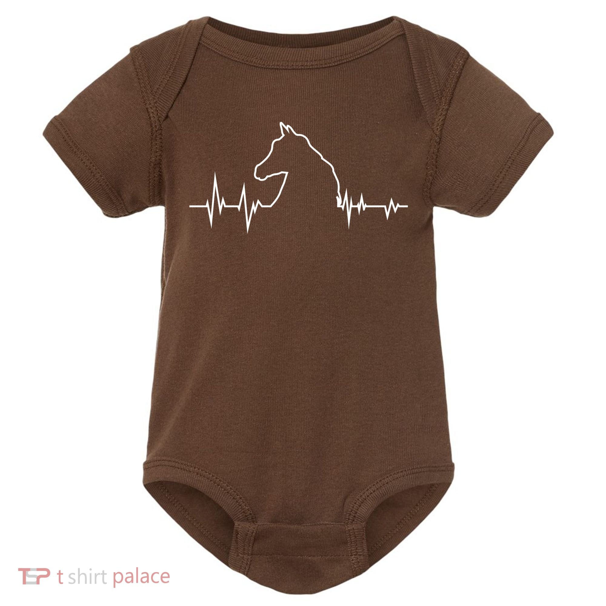 Horse Heart Beat Baby Bodysuit