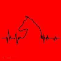 Horse Heart Beat Santa Hat thumb 1
