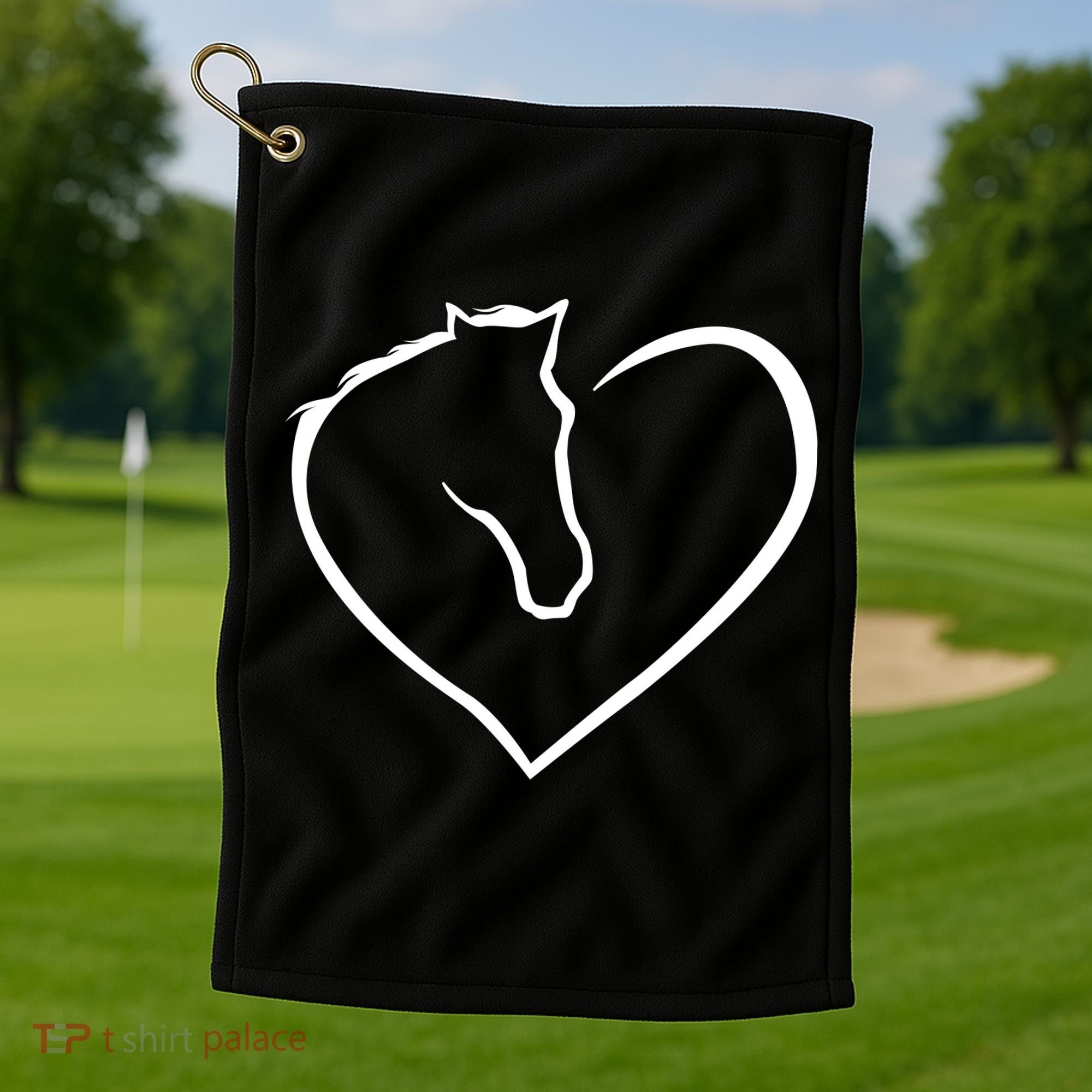 Horse Heart Logo Golf Towel