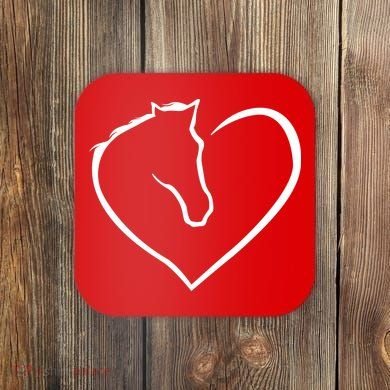 Horse Heart Logo Coaster