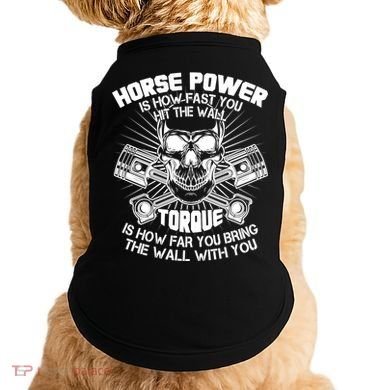 Horse Power Torque Skull Doggie Tank